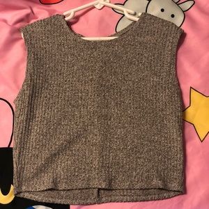 Gray crop top